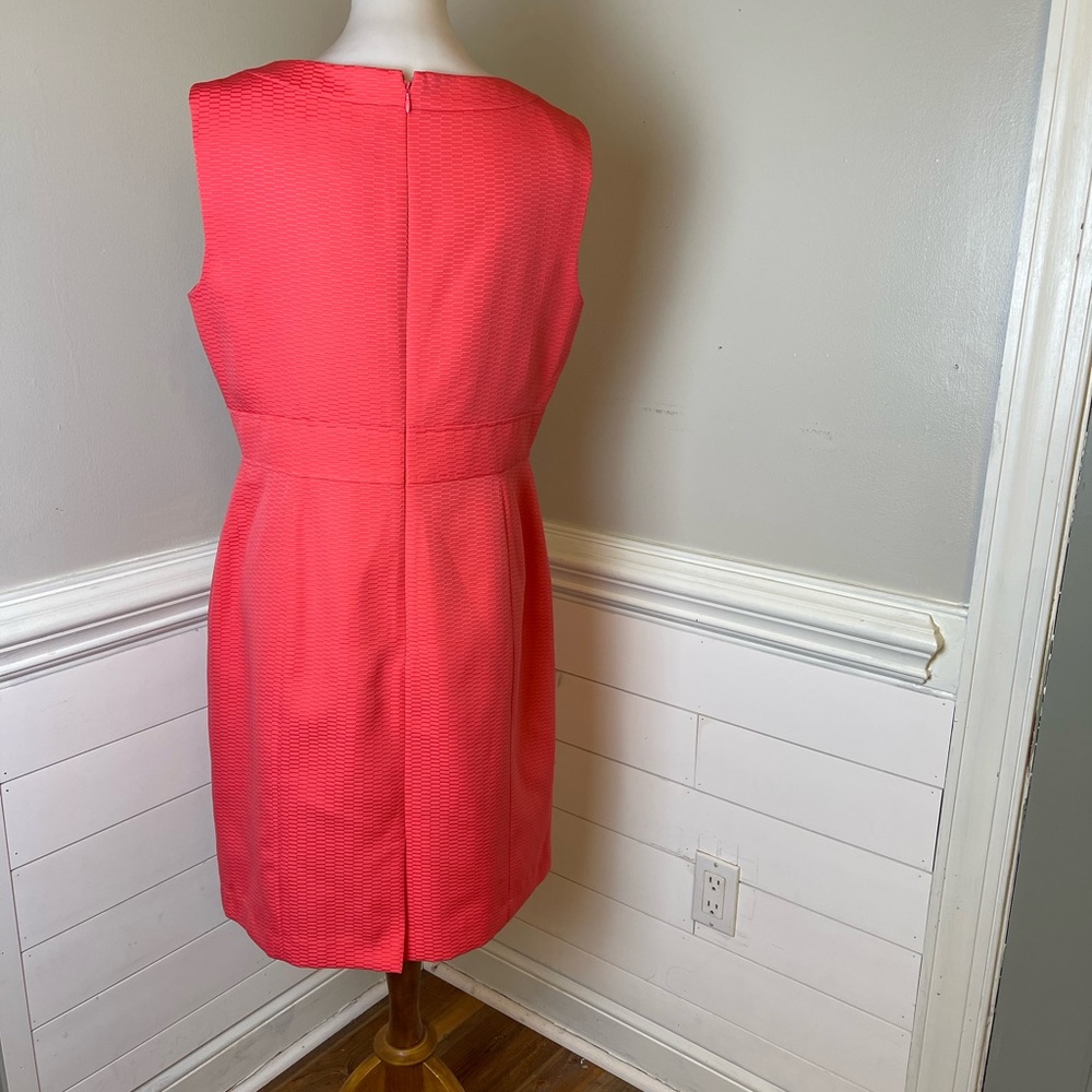 Chelsea Rose Coral Textured Dress 12 FREE SHIP - Picture 3 of 5